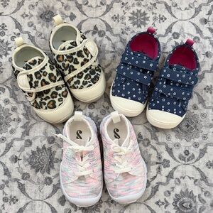 Toddler Shoes Lot - Leopard, Navy with Stars, and Multicolor Size 6